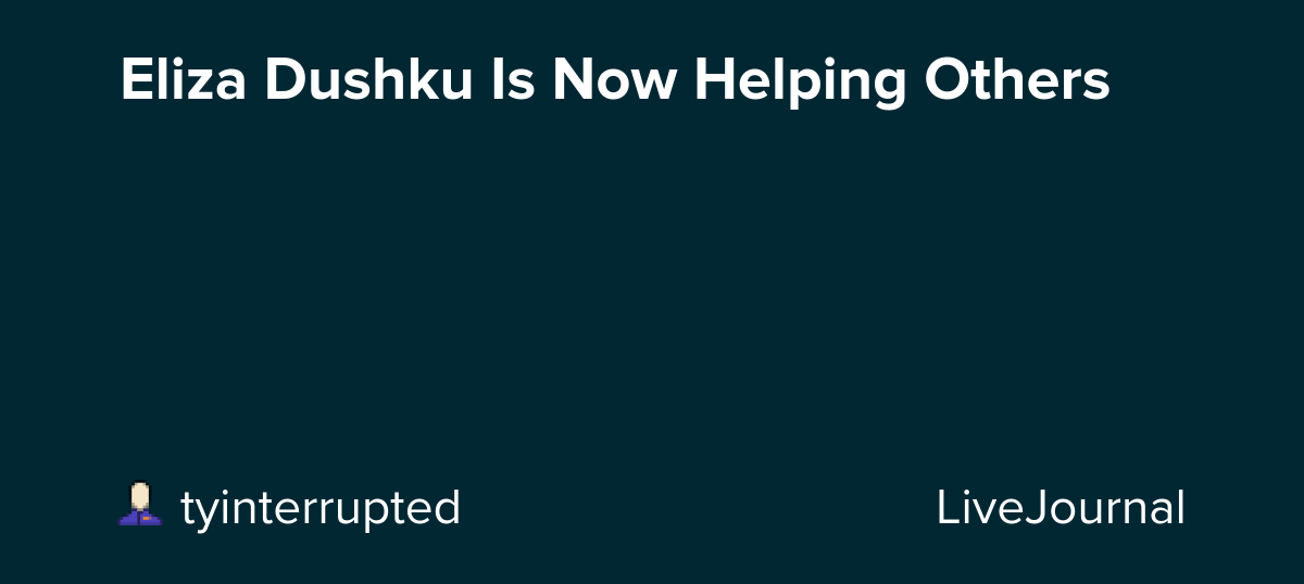 Eliza Dushku Is Now Helping Others: ohnotheydidnt
