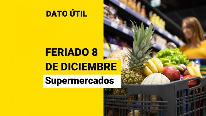 Feriado 8 de diciembre: ¿Cómo funcionarán los supermercados?
