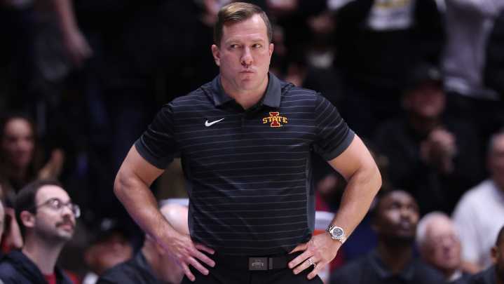 Iowa State basketball coach TJ Otzelberger on the Iowa Hawkeyes