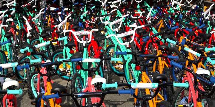Roanoke community donates hundreds of bikes to local children for Christmas
