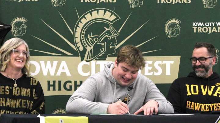 Photos | West High's Colin Whitters signs with Iowa football