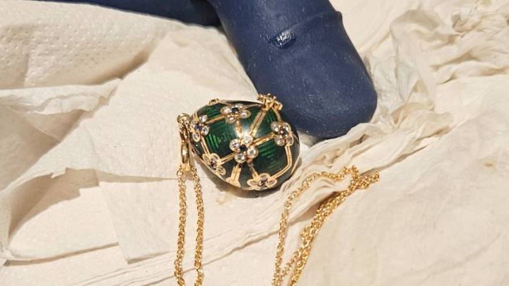 Police recover Fabergé egg pendant from man accused of swallowing it