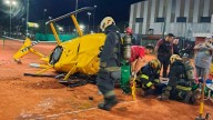 Cayó un helicóptero sobre canchas de tenis en Palermo: cuatro personas resultaron heridas