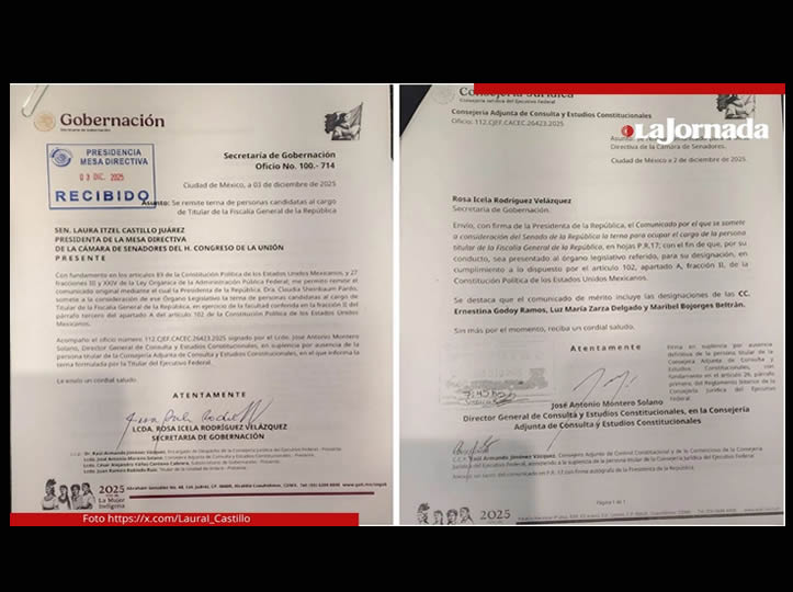 Godoy, Bojórquez y Zarza, la terna de Presidencia para la FGR