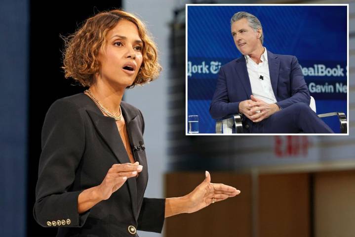 Halle Berry bashes Gov. Gavin Newsom at NYT summit just before he takes stage