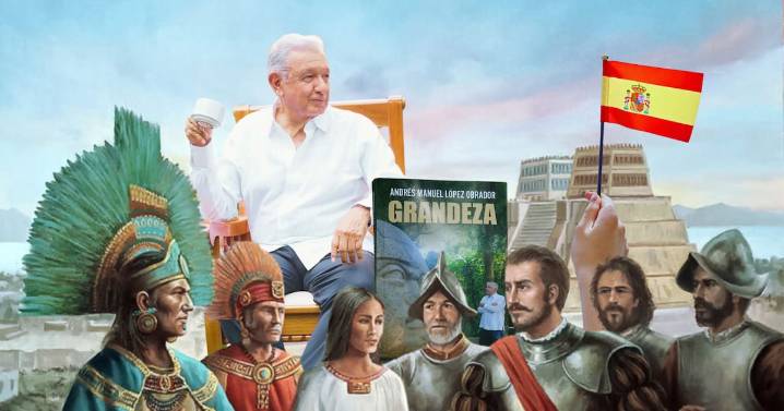 “La corrupción la trajeron los españoles”: AMLO reaparece y lanza acusaciones contra los españoles en la presentación de su nuevo libro Grandeza