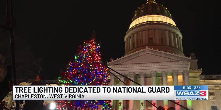 Tree lighting dedicated to National Guard members