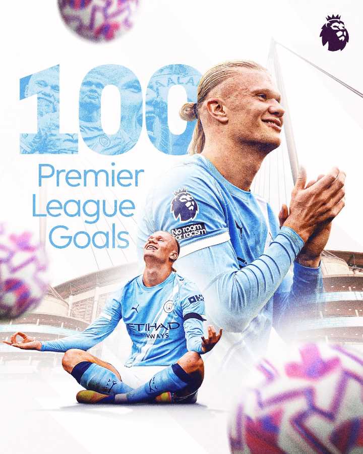 Haaland hace historia con su gol 100 en Premier League