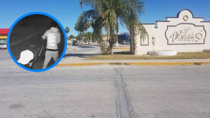 Captan a dos hombres robando una bicicleta dentro de una cerrada en Residencial Viñedos de Torreón