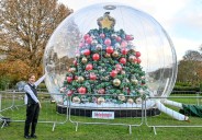 One-of-a-kind 25ft Christmas tree made from 10,000 balloons in the West Midlands aims to raise £100k for charity