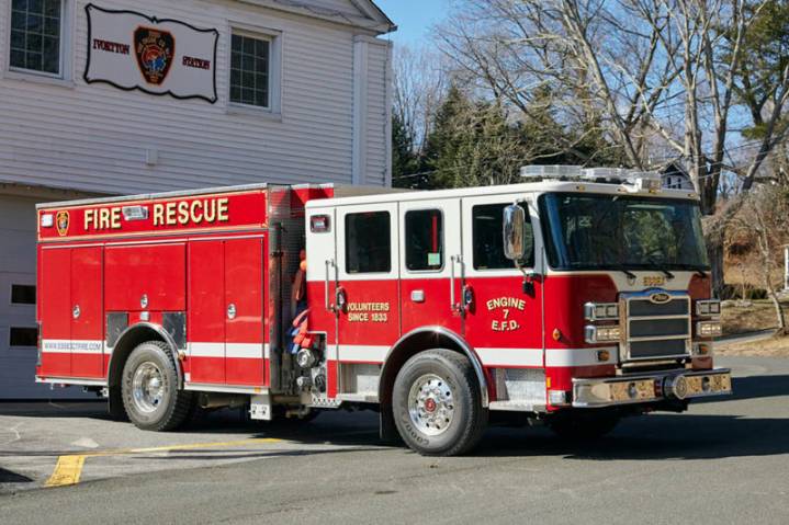 Essex volunteer fire company truck catches fire during holiday celebration