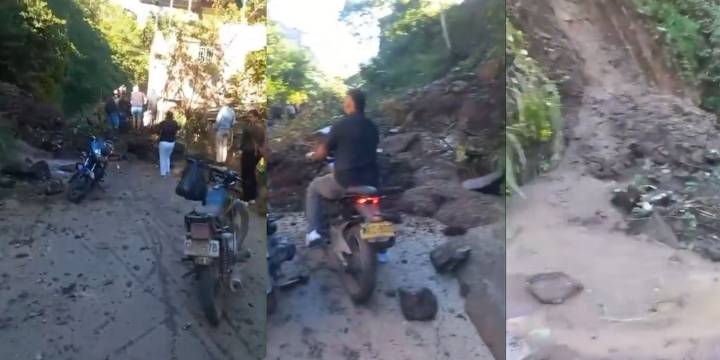 Comunidad denuncia que se encuentra bloqueada la vía Bucaramanga-Matanza por deslizamiento de tierra: piden presencia de las autoridades