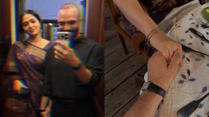 Tamil actor Sunainaa and UAE influencer Khalid Al Ameri go Insta official. Pics out