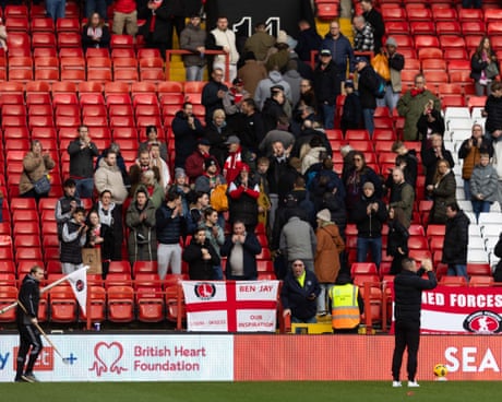 Charlton’s match against Portsmouth abandoned after supporter’s death