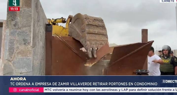 Cerro Azul - Cañete: Retiran portones en condominio que fueron colocados por empresa de Zamir Villaverde tras orden del TC