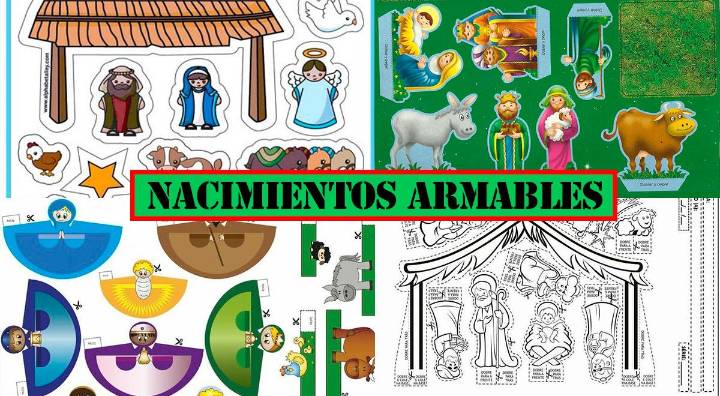 Nacimiento de Jesús armable para IMPRIMIR: DESCARGA gratis imágenes para recortar