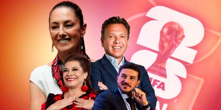 Sheinbaum llega con Brugada, Pablo Lemus y Samuel García a la sede del sorteo del Mundial 2026