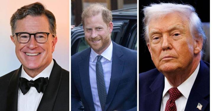 Prince Harry Subtly Jabs Donald Trump During Awkward 'Late Show' Skit