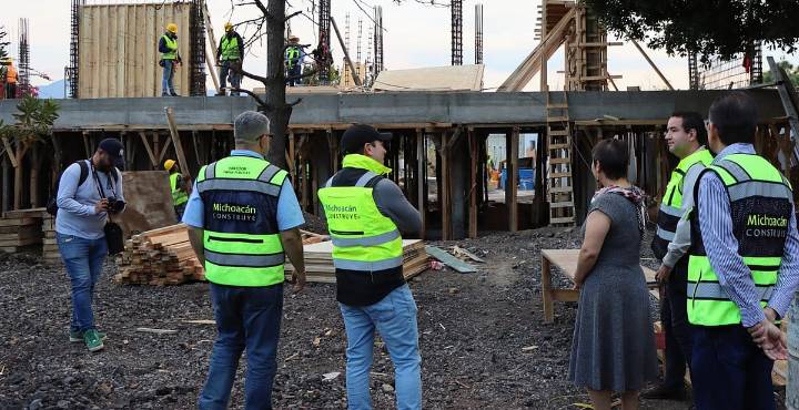 Avanza construcción de nuevos espacios para la formación policial en Michoacán