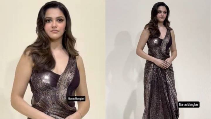 Aneet Padda’s Sculpted Amit Aggarwal Metallic Drape Is A Major Fashion Serve