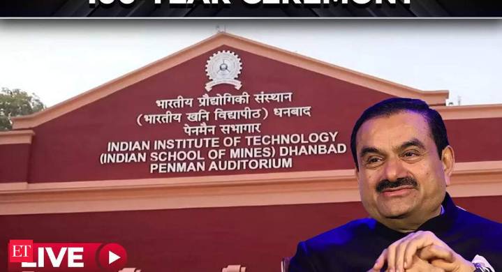 LIVE: Gautam Adani joins IIT-ISM Dhanbad’s 100-year celebrations, set to deliver keynote address