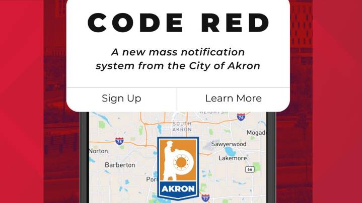 Akron launches new 'CodeRED' mass notification system