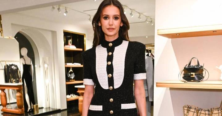 Nina Dobrev Stuns in Balmain Minidress With Fur Hem