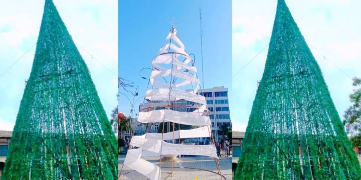 No solo en Chiclayo: árbol navideño de Ayacucho también genera críticas por su diseño