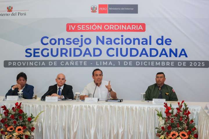 Presidente José Jerí lidera sesión del Consejo Nacional de Seguridad Ciudadana
