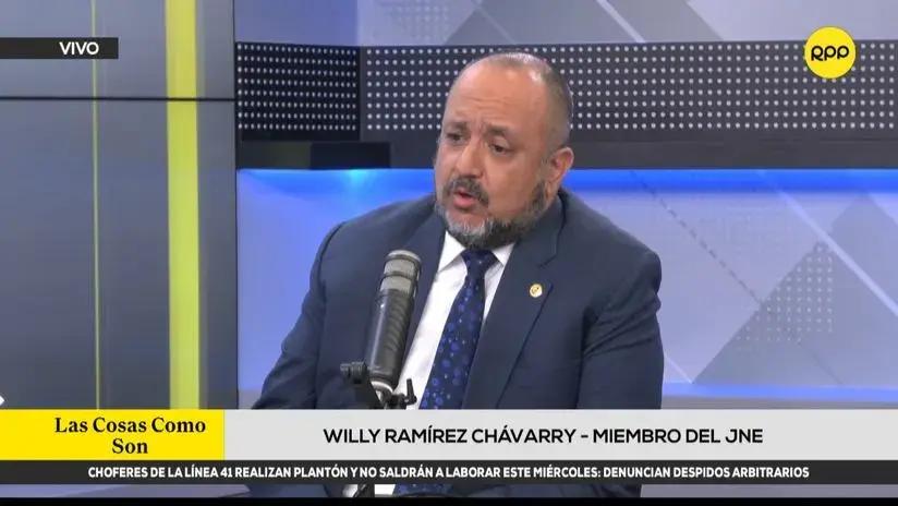 Miembro del JNE Willy Ramírez asegura que no sabía que Antonio Ortiz era precandidato presidencial cuando se encontró con él