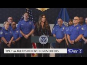 Some Tampa International Airport TSA agents get bonus checks during Secretary Kristi Noem's visit