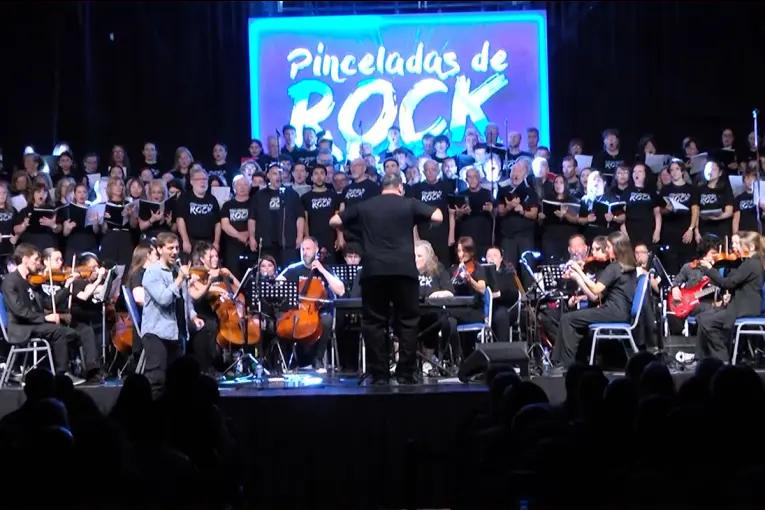 “Pinceladas de Rock” recreó clásicos nacionales en espectáculo coral y sinfónico: videos