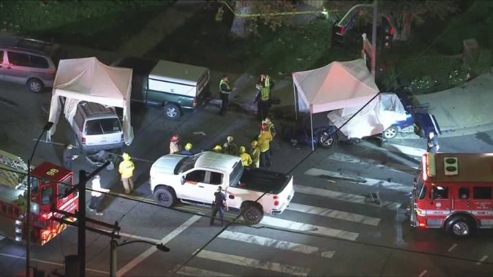 3 killed after multi-vehicle crash in Panorama City