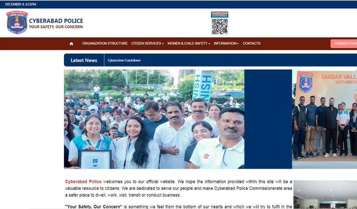 Cyberabad Police website back online after maintenance