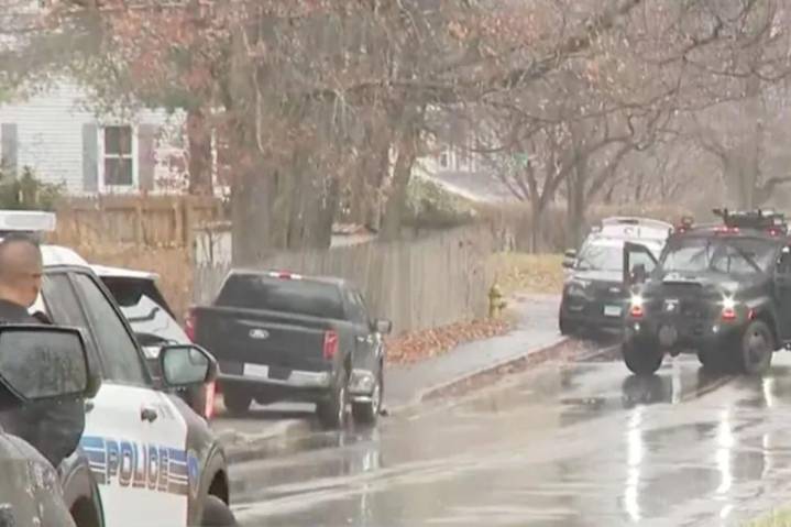 Wild video captures chaos as shots ring out during police standoff in wealthy Connecticut neighborhood