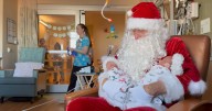 Santa visits newborns in NICU at St. Joseph Hospital in Denver