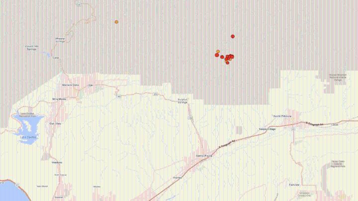 Several earthquakes reported in near Fillmore in Ventura County, USGS says