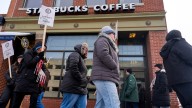 Watch Starbucks workers march while on the picket line in Iowa City