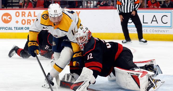 Blake has 2 goals and an assist to lead the Hurricanes past the Predators, 6