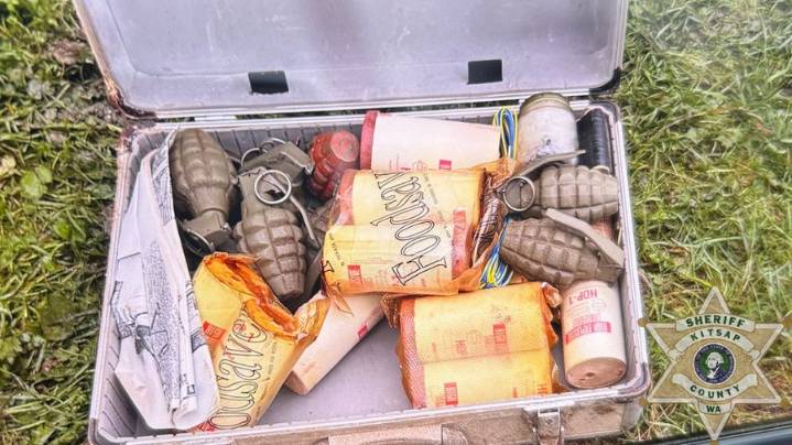 Ten live hand grenades found inside Olalla home