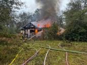 Creola Fire Department battles house blaze
