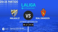 Horario y dónde ver y escuchar el Málaga-Zaragoza de esta tarde
