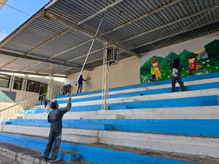 Avanza rehabilitación de la Escuela Primaria “Fray Ignacio Toríz”, en Huixquilucan
