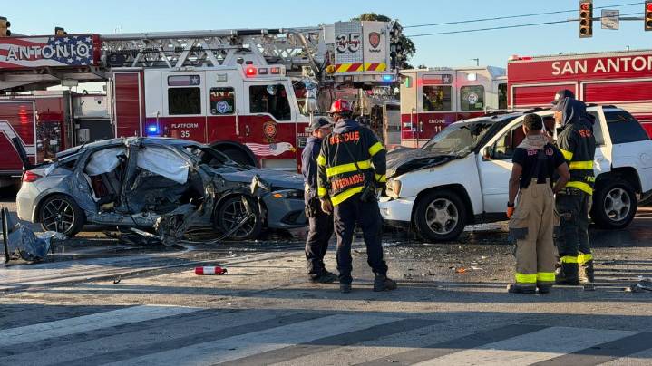 Passenger dies in west-side San Antonio crash; drivers hospitalized after collision and fire at Culebra and Ingram