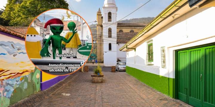 Polémica en redes por la temática de la decoración navideña en el municipio de Tenjo: “No representa los valores navideños”