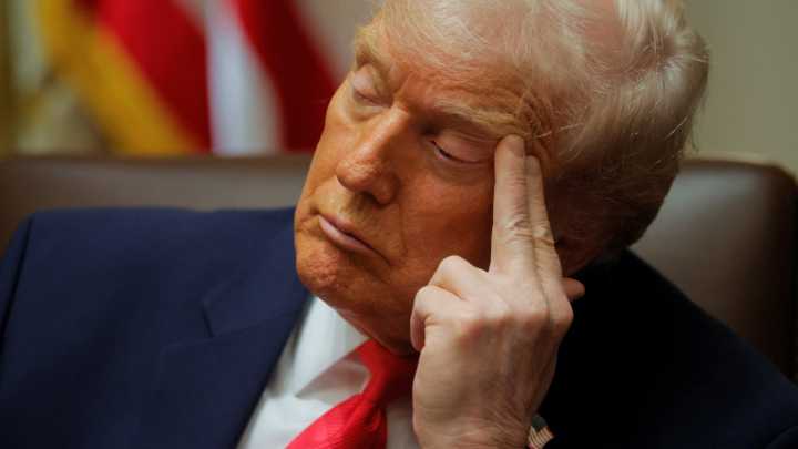 Was Trump sleeping at the Cabinet meeting? Watch the video.