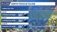 Green stuff on the map for the Green Wave? Tracking rain chance for Friday's game