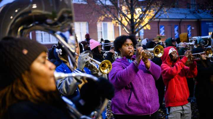 See Fayetteville State's Marching Bronco Xpress in action