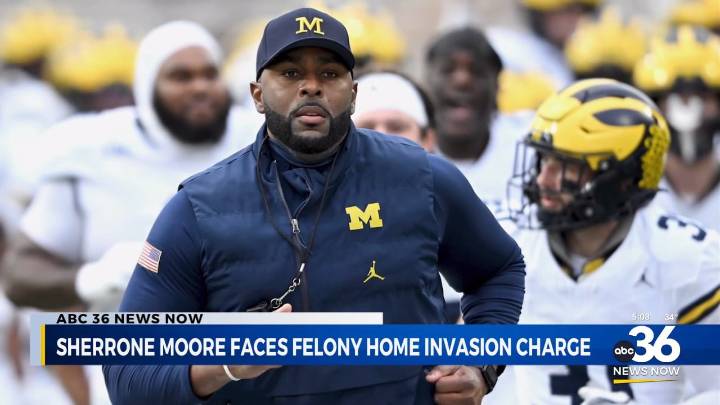 Fired Michigan Football Coach Sherrone Moore faces felony charges after arrest