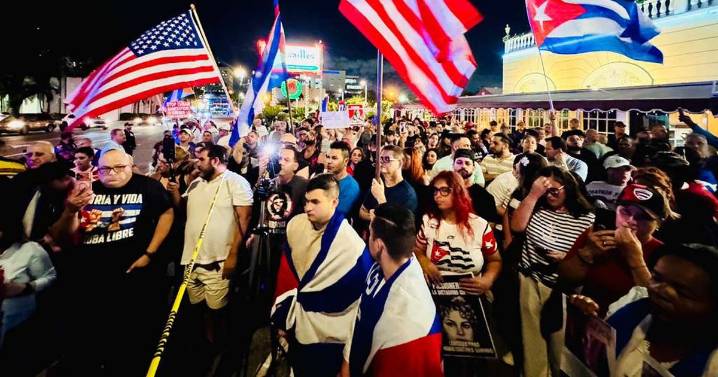 Cubanos en el exilio alzan su voz por la libertad de la isla en el Día de los Derechos Humanos